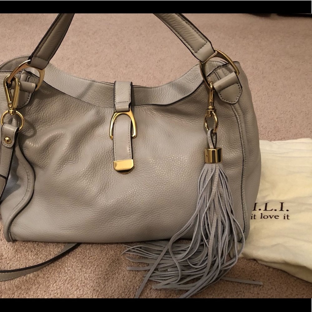 G.I.L.I pebble leather handbag